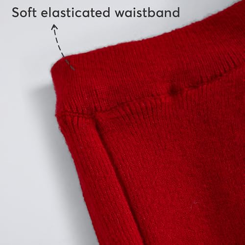 Hopscotch Girls Full Sleeves Red 2-Pc Heart Textured Sweater & Skirt For Age (2-3 Years)