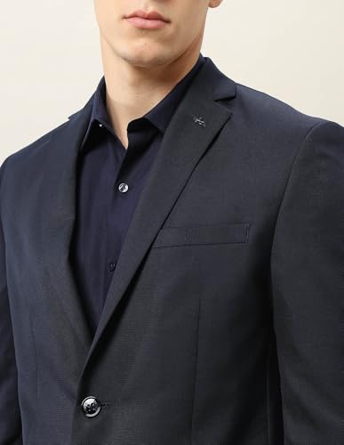 Arrow Men's Cermony Textured Tailored Fit Suit (ARAKSU5621_Navy_40)