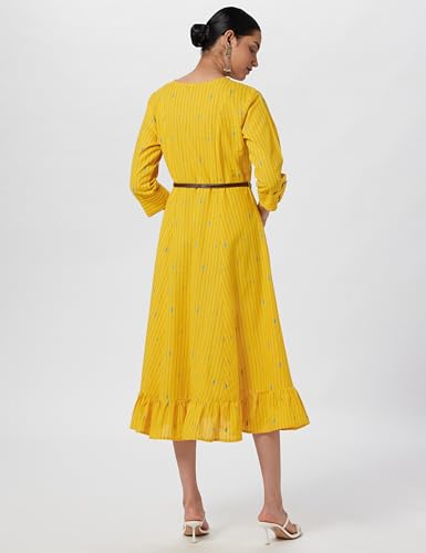 Rangriti Women's Ethnic Mustard Ethnic Wear Dress (Size_3XL)
