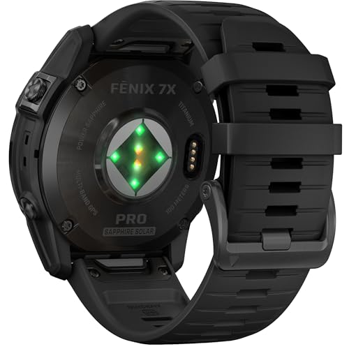 Garmin Fenix 7X Pro Sapphire Edition Smartwatch with Band, 51 mm Case, Carbon Gray/Black