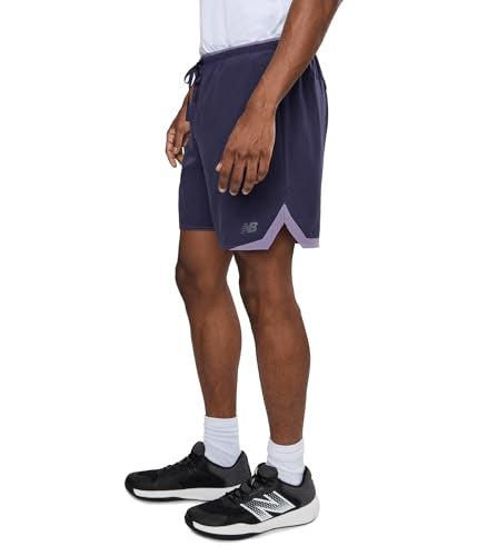 New Balance Men's RC Essential Short 7",Purple,M