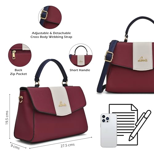Lavie Women's Beech Flap Satchel Bag | Satchel Handbag for Work | Ladies Purse | Stylish Shoulder Bag | Gift for Women