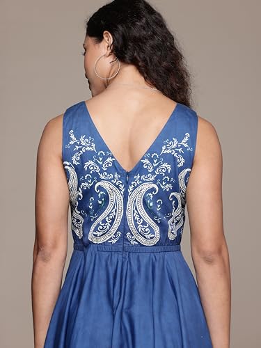 Label RITU KUMAR Blue Fallon Long Dress