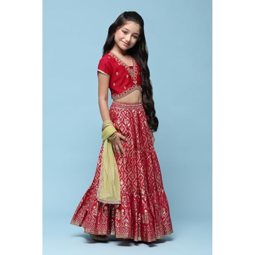 BIBA GIRL PRINTED SHORT_KURTA KID(KW5610_FUSCHIA PINK_13)