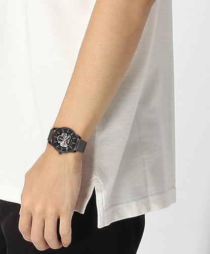 Hugo Boss Stainless Steel Boss Sophio Automatic Mech-Automatic Black Round Dial & Band Men's Analog Watch|Ionic Plated Black Steel Material|Black Color Band - 1514035