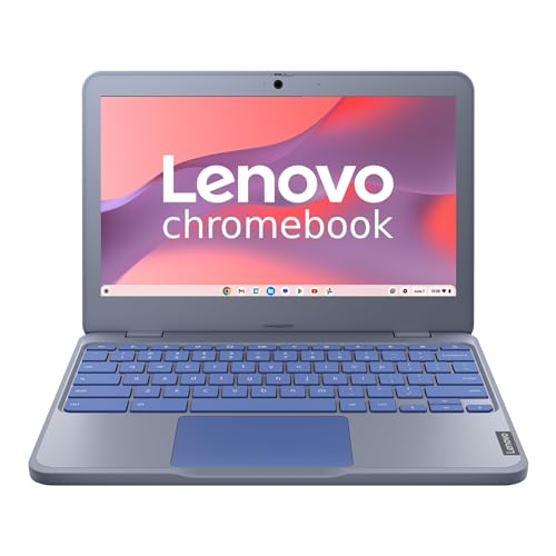 Lenovo {SmartChoice Chromebook, Intel Celeron N4500, 4GB RAM, 64GB eMMC, HD, 11.6"/29.46cm, Chrome OS, Blue, 1.21Kg, 2Wx2 Stereo Speakers, HD Camera, 82UY0014HA, Laptop