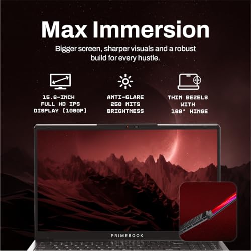 Primebook 2 Max (2026) | 8GB RAM, 128GB UFS Storage | 15.6-Inch Full HD IPS Display | 12hrs Battery | MediaTek Helio G99 | Android 15 (PrimeOS 3.0) | Backlit Keyboard | in-Built AI (Gray)