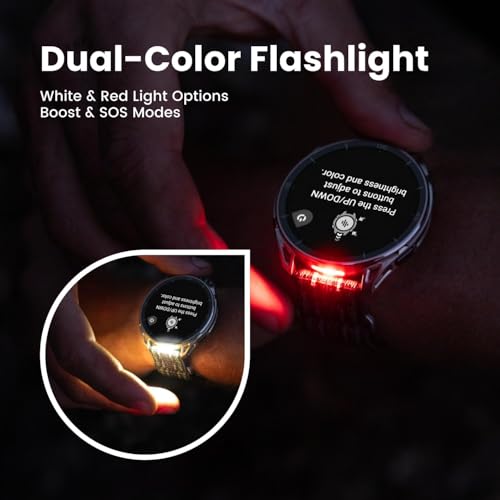 Amazfit Cheetah 2 Ultra 47mm GPS Smartwatch, 1.5" AMOLED Sapphire Glass, Ti Case, 30-Day Battery, Flashlight, 64GB, Offline Maps, 5 ATM, 180+ Sports & HYROX Fitness Tracker for Android & iPhone