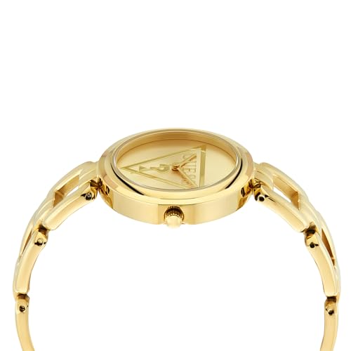 GUESS Round 32mm Champagne Dial Analog Women Watch - U1438L2M