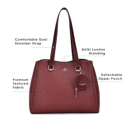 Akiki London Women's Romford Satchel Handbag | Satchel Bag for Work | Ladies Purse | Stylish Shoulder Bag | Gift For Women