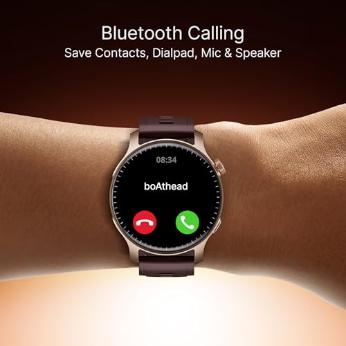 boAt Ultima Prime smartwatch with 1.43” AMOLED Display, AOD, Personalized Fitness Nudges, Functional Crown,100+ Sports Modes, Create Your Own Watchface, smartwatch for man and Woman (Royal Berry)