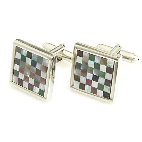 Peluche Natural Mother of Pearl & Natural Stone (Semi-Precious) Cufflinks for Men