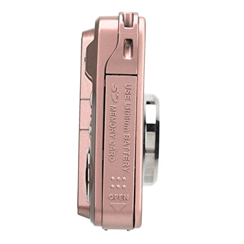Ubervia Point & Shoot Digital Cameras - Compact Camera Portable 4K Anti Shake Digital Camera for Photography Pink