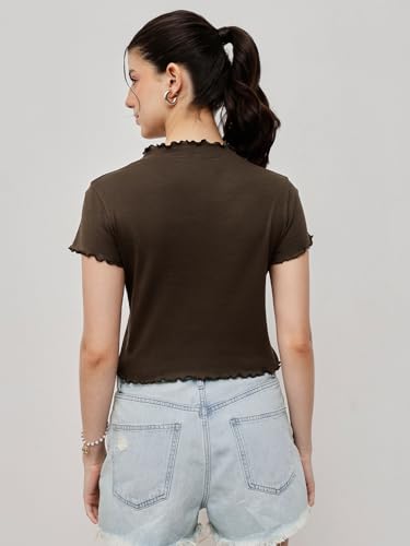 Nümae Women's Ribbed Lettuce Hem Top