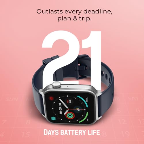 Noise Pulse Hyper Smart Watch with 21 Days Battery, 1.85" Display, AI Watch Faces, 100+ Sports Modes, Health Suite, SpO2 & Heart Rate Monitor, 1ATM Water Resistant(Jet Black)