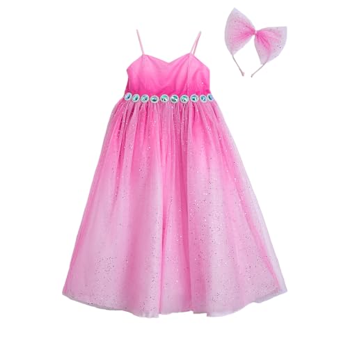 Hopscotch Girls Pink Sleeveless Beads Embellished Tulle Gown for Age (4-5 Years)