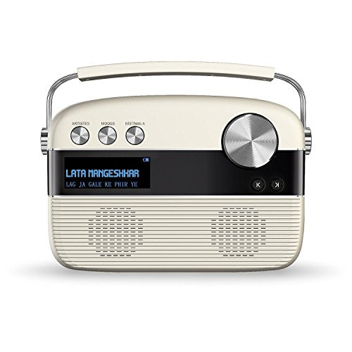 Saregama Carvaan Hindi - Portable Music Player with 5000 Preloaded Songs, FM/BT/AUX (Porcelain White)