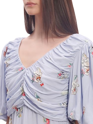 VERO MODA Women's Fit and Flare Blue Dress