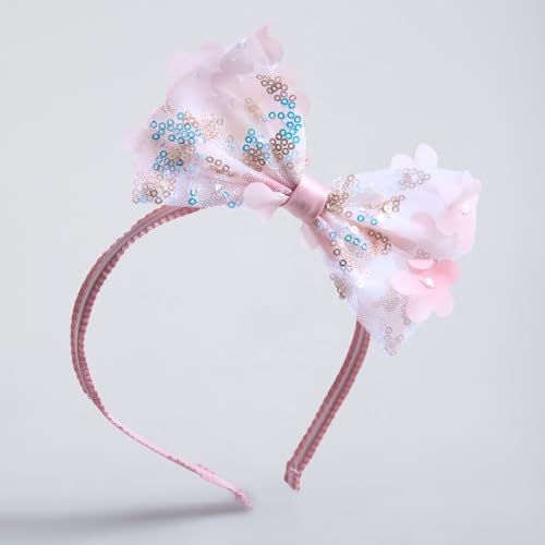 Hopscotch Girls Pink Short Sleeves Sequin Embellished Dress for Age (6-7 Years)