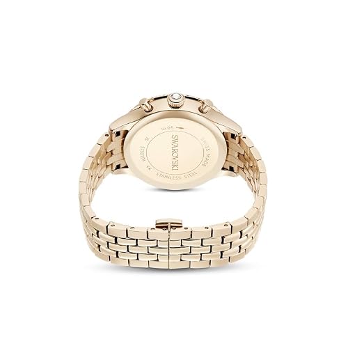 Swarovski Octea Chrono Watch, Swiss Made, Metal Bracelet, Gold Tone, Champagne Gold-Tone Finish