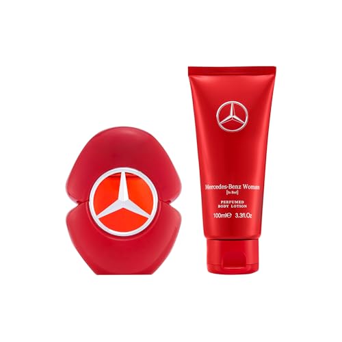 Mercedes-Benz Woman In Red Gift Set for Women | Eau de Parfum 60ml & Body Lotion 100ml | Luxury Fragrance Set