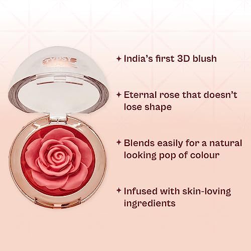 Typsy Beauty Enchanted Garden Rose Blush I 3D Cream Blush I Poison Apple | Infused with Vitamin E & Carnauba Wax | Cream to Matte Finish on Application I Cool Toned Fusia Red I Korea Formulated | 4.8g