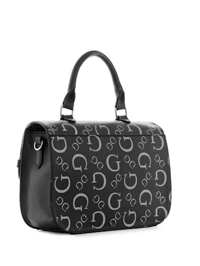 GUESS Factory Women's Keston Logo Top Handle Crossbody Handbags, Black, Black