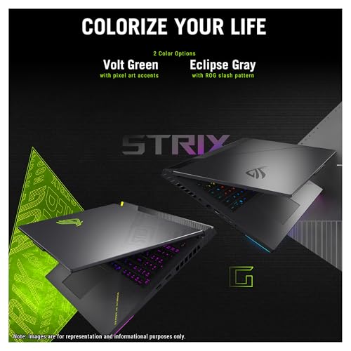 ASUS ROG Strix G16 Gaming Laptop, AMD Ryzen 9-8940HX, 64 GB DDR5 RAM, 2 TB PCIe SSD, 16" WUXGA (1920x1200) 165Hz Display, Nvidia G-Force RTX 5070Ti, 4-Zone RGB Backlit Keyboard, W11 Pro, Eclipse Grey