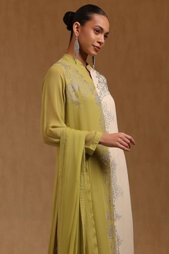 Soch Womens Multicolour Georgette Stone Embellished Salwar Suit