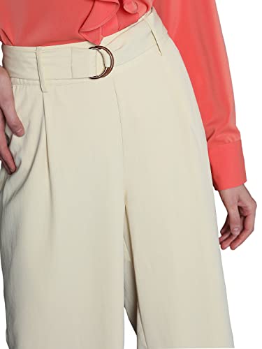 VERO MODA Straight Fit Pants(10299178_Oyster White_M)