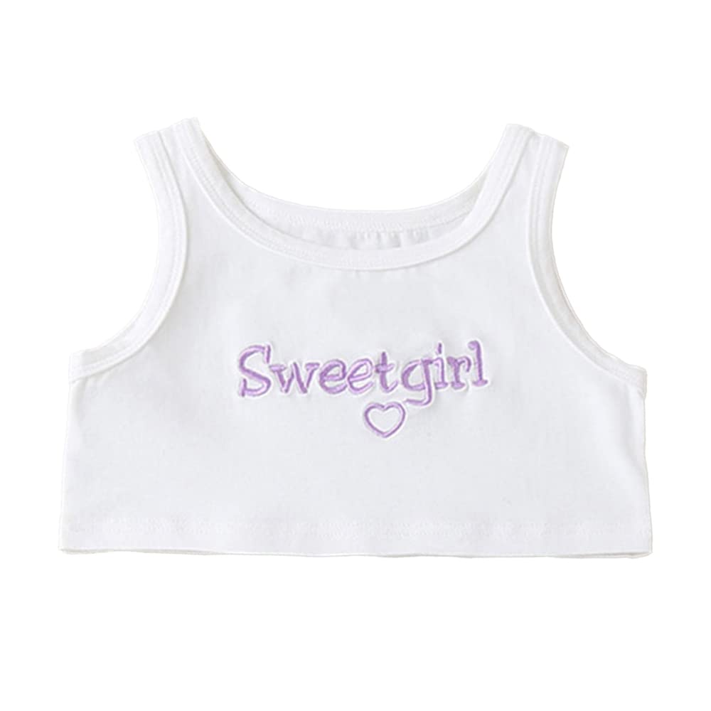 Hopscotch Cotton Girls Text Printed Top Joggers Set In White Color for Ages 6-7 Years