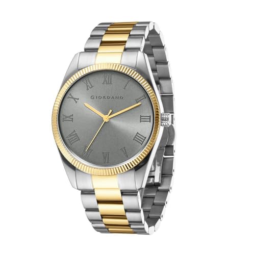 Giordano Classic Formal Analog Watch for Men with Stainless Steel Strap and Roman Numeric Indices -GZ-50112