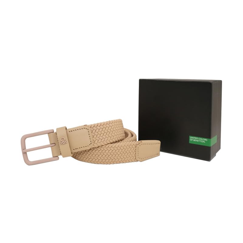 United Colors of Benetton Men's Belt Delyun | Color - Beige | XL 110Cm | Casual | Ideal For Gifting