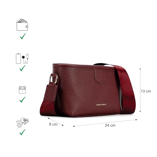 Fastrack Main Character Sling Bag for Women | Compact Crossbody with Magnetic Closure Flap, Adjustable Strap & Internal Zipper Pocket | Trendy Everyday Sling Bag