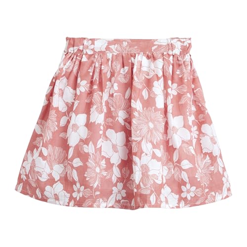 Hopscotch Girls Peach Pure Cotton Floral Skirt (4-5 Years)