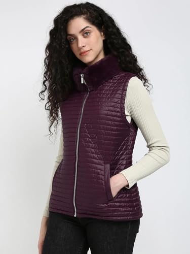 Calvin Klein Jeans Women's A-Line Coat (M4XTS419AUB_Aubergine