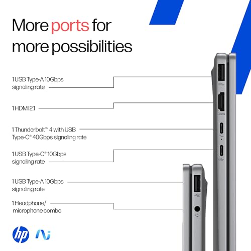 HP Omnibook X Flip OLED (Previously Envy) Intel Core Ultra 5 226V, 40 Tops (16GB LPDDR5x, 1TB SSD) 3K,120hz, 14''/35.6cm, 2-in-1, Win11, M365* Office24, Silver, 1.38kg, fm0099TU Next Gen AI Laptop