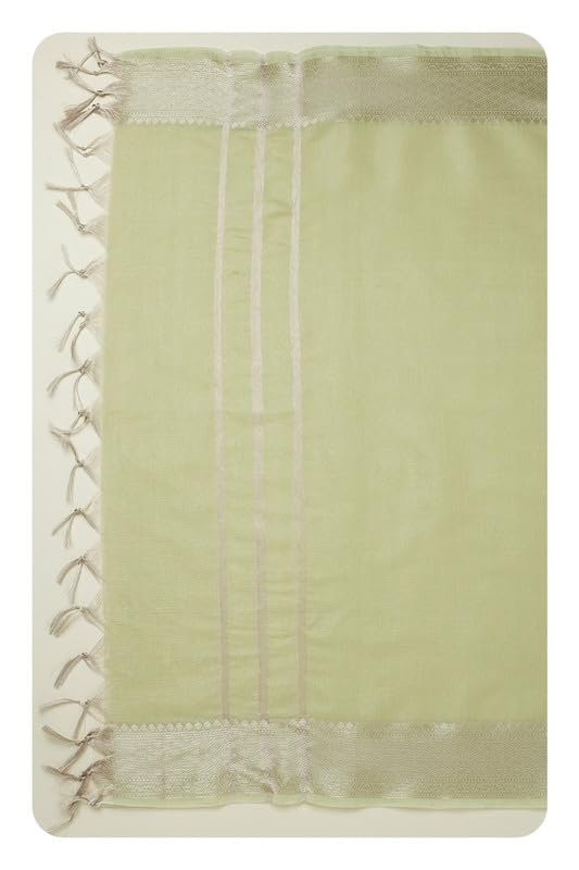 Soch Womens Light Green Polyester Solid Dupatta