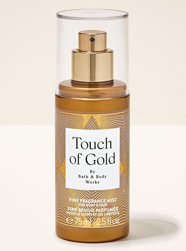 Bath & Body Works Touch Of Gold Travel Size Fine Fragrance Mist | 75 ml / 2.5 fl oz | Fragrance - Botanicals & Blooms | Gender - Unisex