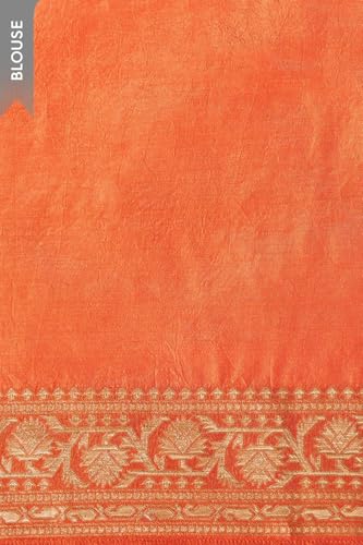 Orange Woven Pure Viscose SareeWith Unstitched Blouse( SAPP02AE1641-Orange)