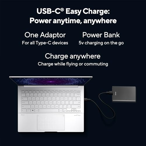 ASUS Zenbook 14,Smartchoice,Intel Core Ultra 5 (Series 2),16GB,1TB,3K OLED Touch Screen,14" (35.5 cm),120Hz,Win 11,M365 Basic (1Y),Office 2024, Silver,1.28 kg,UX3405CA-PZ345WS,Thin & Light Laptop