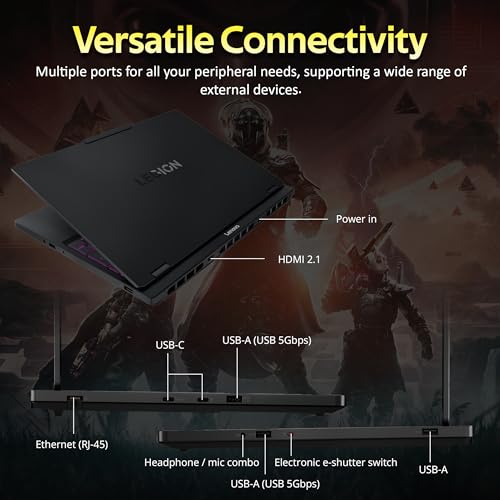 Lenovo Legion 5 15.1" WQXGA 165Hz Gaming Laptop, Intel i9-14900HX, 32GB DDR5, 2TB Storage(1TB SSD+1TB Docking Station Set), NVIDIA GeForce RTX 5070 8GB GDDR7, RGB Backlit Keyboard, Win11, Black