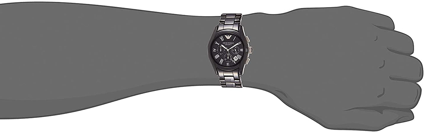 Emporio_ArmaniCeramica Chronograph Black Dial Men's Watch AR1400