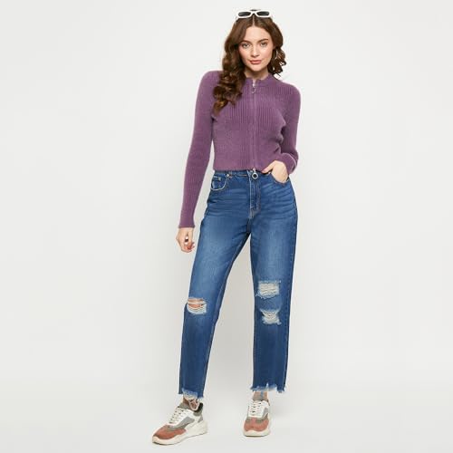Madame Women Solid Denim Jeans Blue