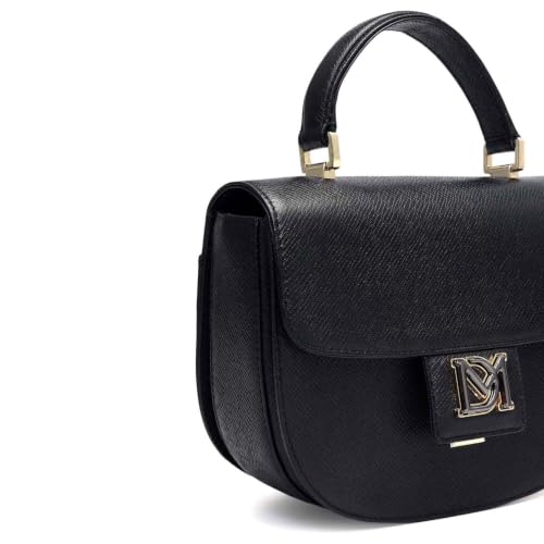 Da Milano Leather Satchel Bag for Women - Black (LB-01883)