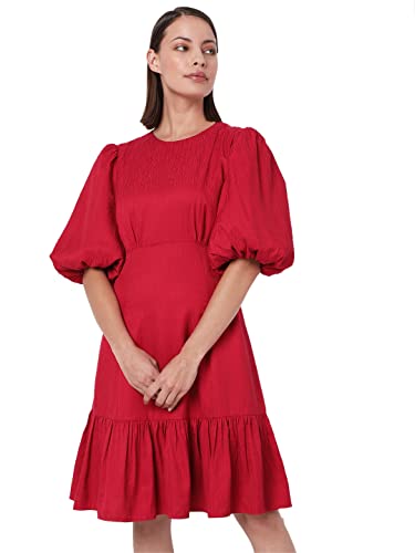 VERO MODA Women Regular Fit Dress(299551701_Granita_XS)