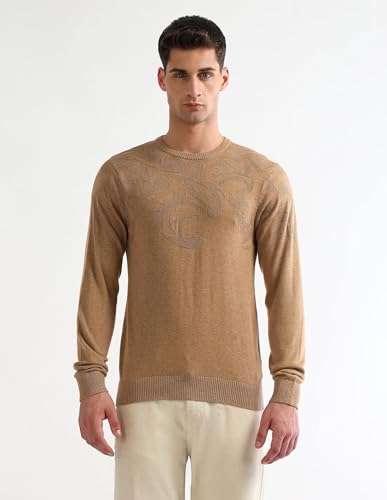 Arrow Men's Textured Regular Fit Sweater