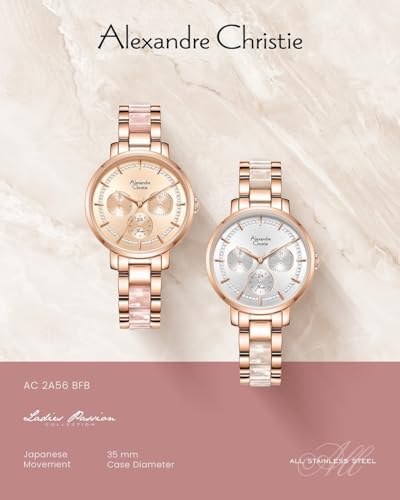 Alexandre Christie 2A56BFB Women's Multi-Function Quartz 35mm (Rose Gold)