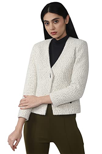 Van Heusen Women's A-Line Coat (VWJKURGPR90026_Cream