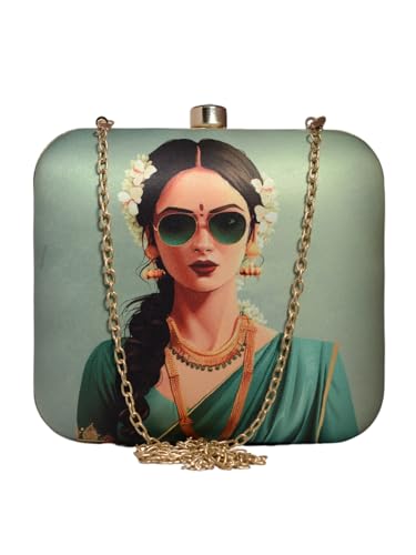 Desi Woman Portrait Clutch